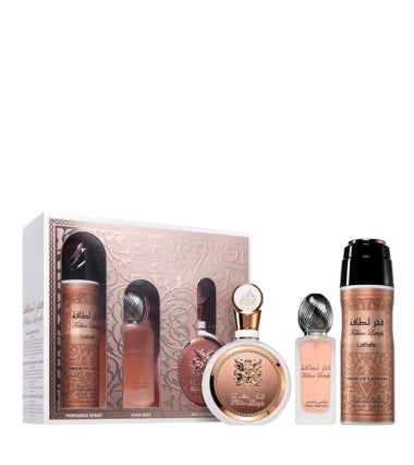 Set Fakhar White De Lattafa3 PCS EDP Mujer